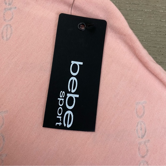 NWT Bebe Sport Burnout Women’s Large Rose Cloud Long Sleeve Tee - Picture 11 of 12